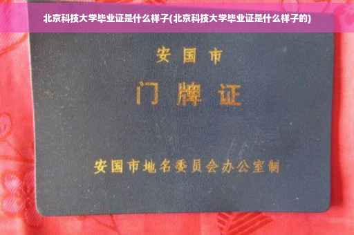 北京科技大学毕业证是什么样子(北京科技大学毕业证是什么样子的)