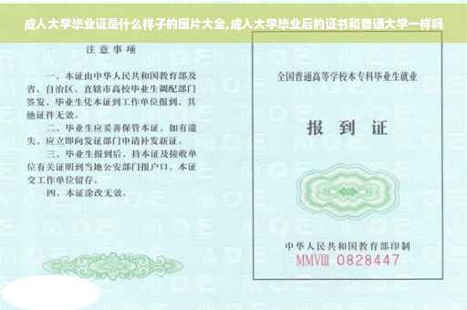 成人大学毕业证是什么样子的图片大全,成人大学毕业后的证书和普通大学一样吗