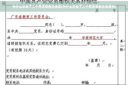 为什么毕业了二个月还没有毕业证(为什么毕业了二个月还没有毕业证书)