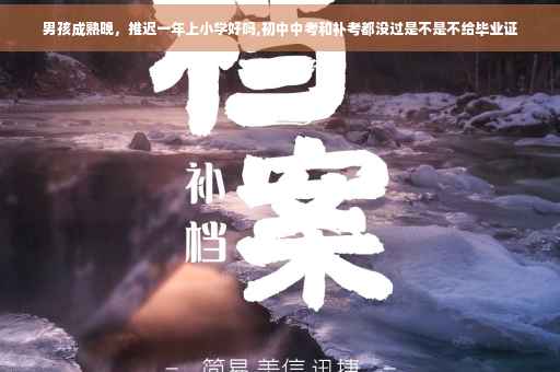 男孩成熟晚，推迟一年上小学好吗,初中中考和补考都没过是不是不给毕业证