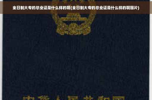全日制大专的毕业证是什么样的啊(全日制大专的毕业证是什么样的啊图片)