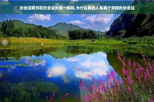 毕业证明书和毕业证长得一样吗,为什么有的人有两个学校的毕业证