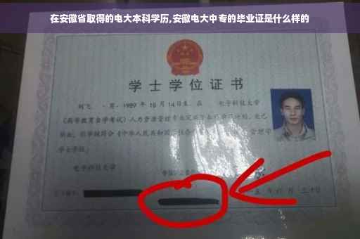 在安徽省取得的电大本科学历,安徽电大中专的毕业证是什么样的