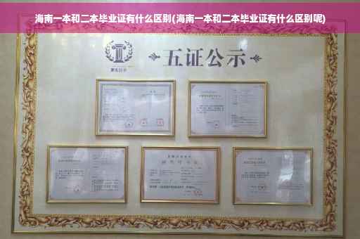 海南一本和二本毕业证有什么区别(海南一本和二本毕业证有什么区别呢)
