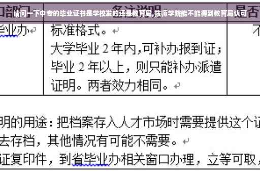 请问一下中专的毕业证书是学校发的还是教育局,技师学院能不能得到教育局认可
