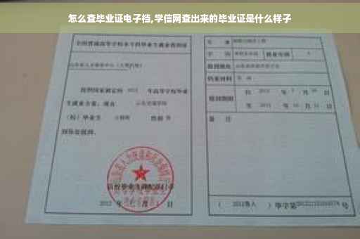 怎么查毕业证电子档,学信网查出来的毕业证是什么样子