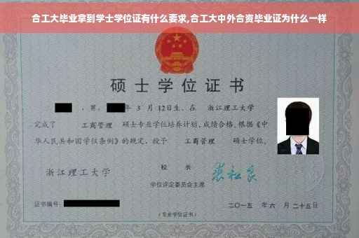 合工大毕业拿到学士学位证有什么要求,合工大中外合资毕业证为什么一样