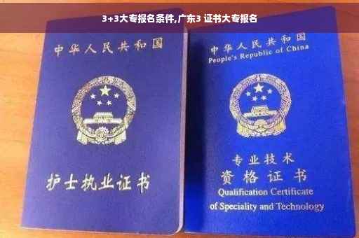 3+3大专报名条件,广东3 证书大专报名