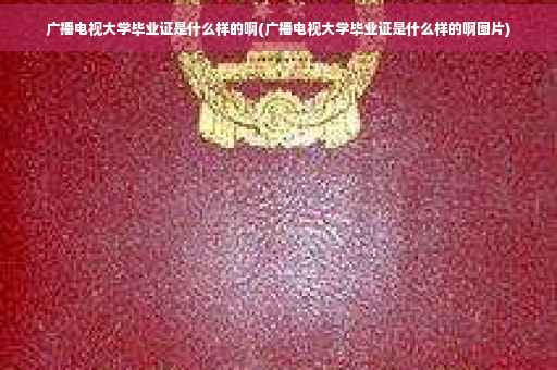 广播电视大学毕业证是什么样的啊(广播电视大学毕业证是什么样的啊图片)