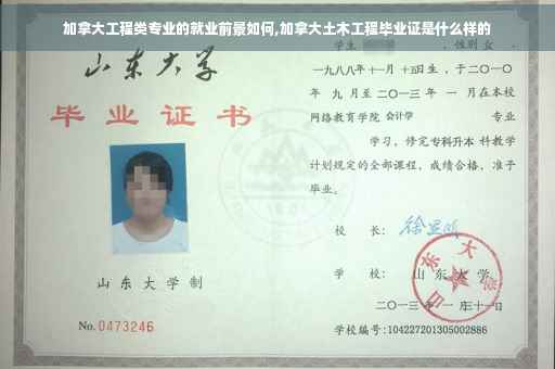 加拿大工程类专业的就业前景如何,加拿大土木工程毕业证是什么样的