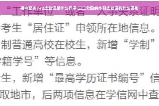 初中起点3+2毕业证是什么样子,三二分段的本科毕业证有什么区别