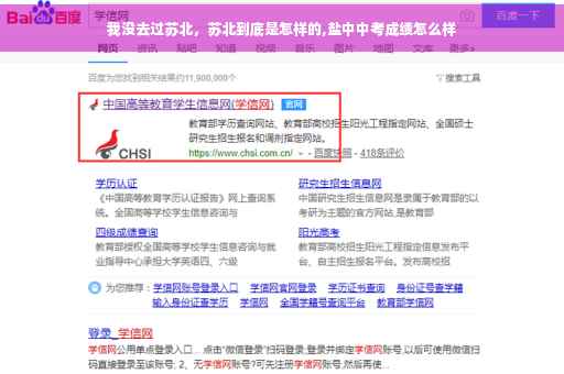 我没去过苏北，苏北到底是怎样的,盐中中考成绩怎么样