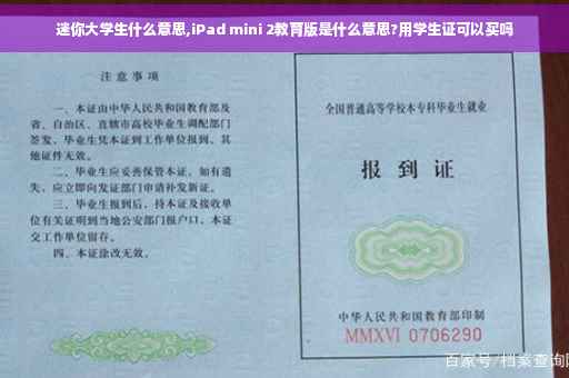 迷你大学生什么意思,iPad mini 2教育版是什么意思?用学生证可以买吗