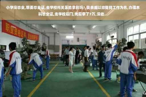 小学没毕业,想要毕业证,去学校托关系能拿到吗?,我亲戚以给我找工作为名,办理本科毕业证,走学校后门,先后拿了7万,没收...