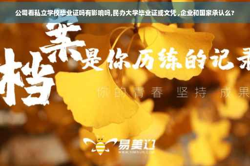 公司看私立学校毕业证吗有影响吗,民办大学毕业证或文凭 ,企业和国家承认么?