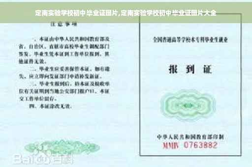 定南实验学校初中毕业证图片,定南实验学校初中毕业证图片大全