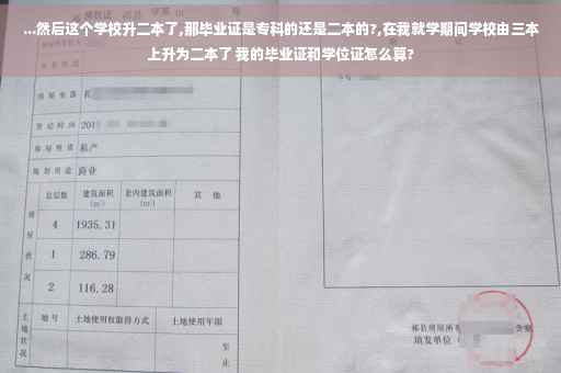 ...然后这个学校升二本了,那毕业证是专科的还是二本的?,在我就学期间学校由三本上升为二本了 我的毕业证和学位证怎么算?