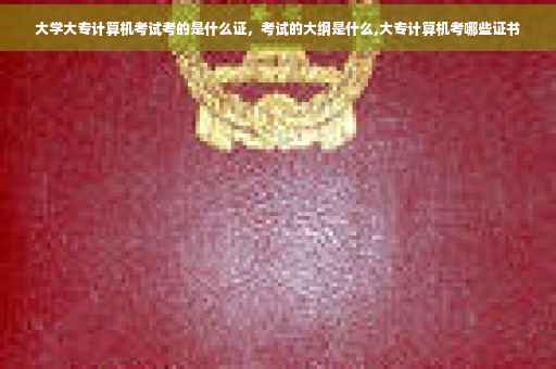 大学大专计算机考试考的是什么证，考试的大纲是什么,大专计算机考哪些证书