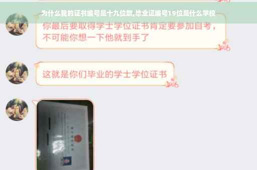 为什么我的证书编号是十九位数,毕业证编号19位是什么学校