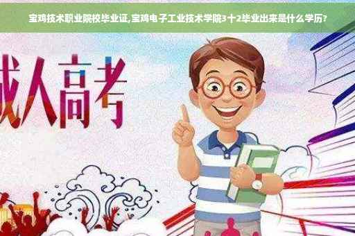 宝鸡技术职业院校毕业证,宝鸡电子工业技术学院3十2毕业出来是什么学历?