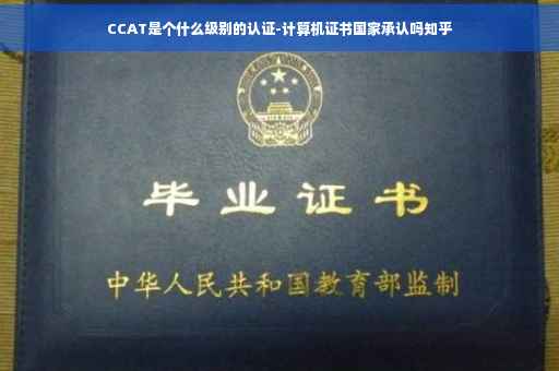 CCAT是个什么级别的认证-计算机证书国家承认吗知乎
