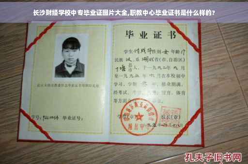 长沙财经学校中专毕业证图片大全,职教中心毕业证书是什么样的?