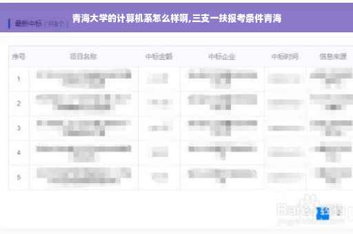 青海大学的计算机系怎么样啊,三支一扶报考条件青海