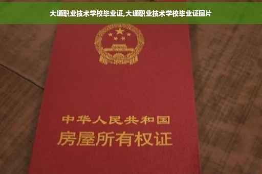 大通职业技术学校毕业证,大通职业技术学校毕业证图片