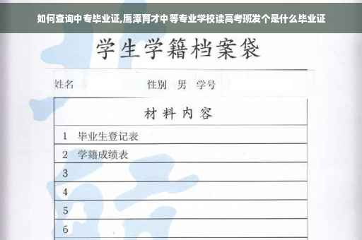 如何查询中专毕业证,鹰潭育才中等专业学校读高考班发个是什么毕业证
