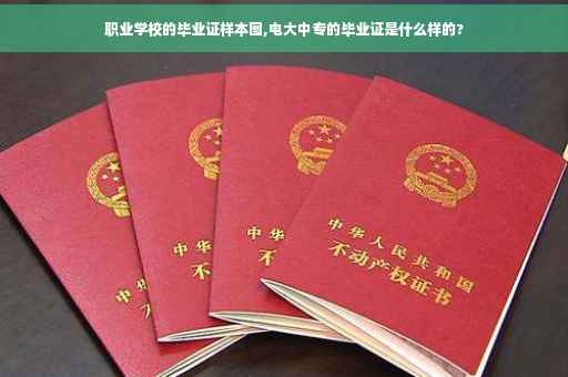 职业学校的毕业证样本图,电大中专的毕业证是什么样的?