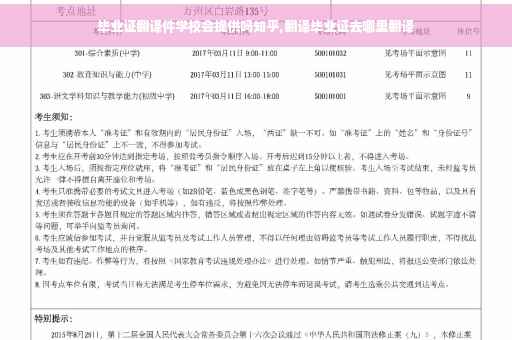 毕业证翻译件学校会提供吗知乎,翻译毕业证去哪里翻译
