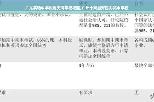 广东实验中学附属天河学校校服,广州十所最好民办高中学校