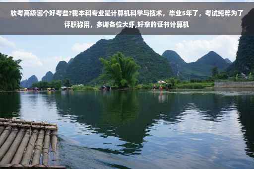软考高级哪个好考些?我本科专业是计算机科学与技术，毕业5年了，考试纯粹为了评职称用，多谢各位大虾,好拿的证书计算机