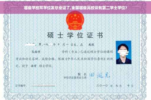哪些学校双学位发毕业证了,全国哪些高校设有第二学士学位?
