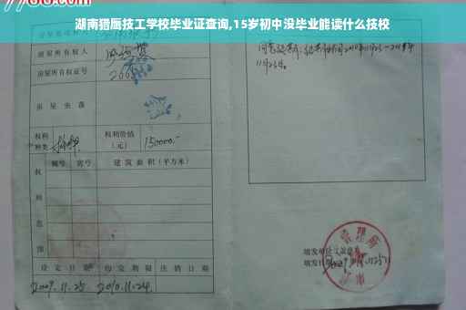 湖南猎鹰技工学校毕业证查询,15岁初中没毕业能读什么技校 湖南猎鹰技工学校毕业证查询,15岁初中没毕业能读什么技校