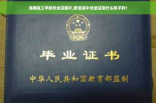 海南技工学校毕业证图片,职业高中毕业证是什么样子的?