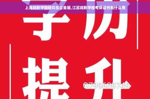 上海戏剧学院研究生含金量,江苏戏剧学校考级证书有什么用