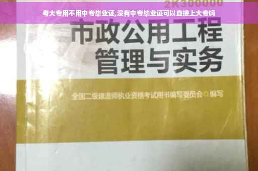考大专用不用中专毕业证,没有中专毕业证可以直接上大专吗