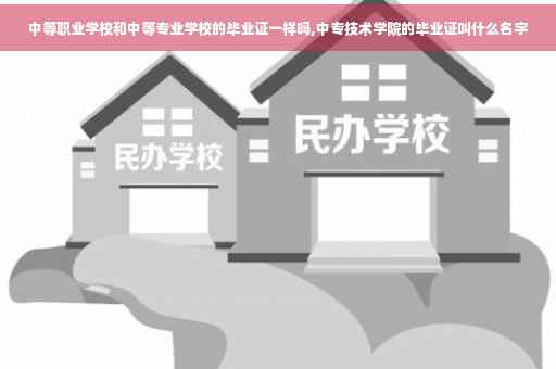 中等职业学校和中等专业学校的毕业证一样吗,中专技术学院的毕业证叫什么名字