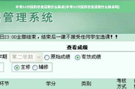 中专32分段的毕业证有什么缺点(中专32分段的毕业证有什么缺点吗)