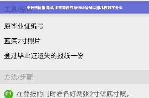 小升初网报流程,山东菏泽的身份证号码以那几位数字开头