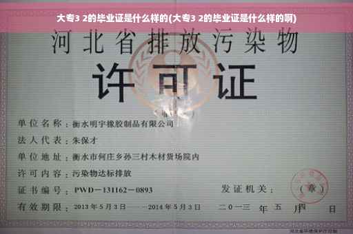 大专3 2的毕业证是什么样的(大专3 2的毕业证是什么样的啊)