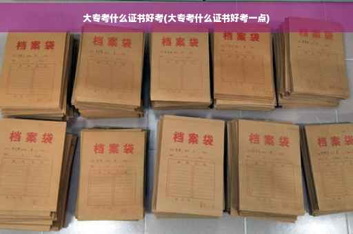 大专考什么证书好考(大专考什么证书好考一点)