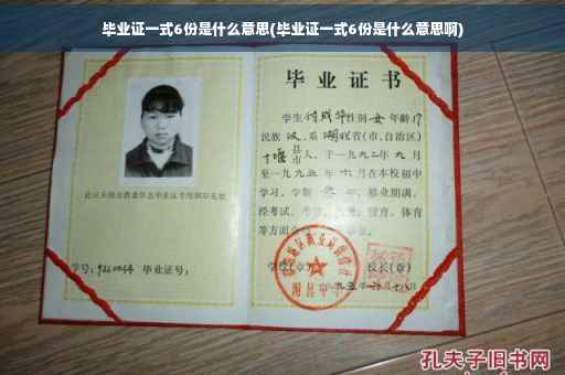 毕业证一式6份是什么意思(毕业证一式6份是什么意思啊)