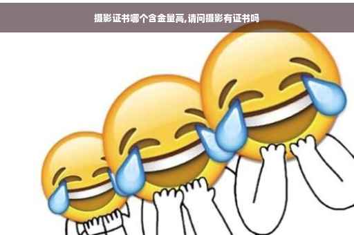 摄影证书哪个含金量高,请问摄影有证书吗