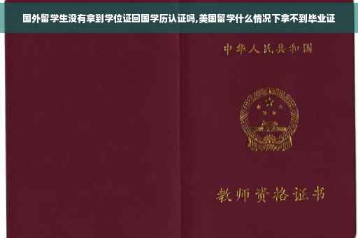 国外留学生没有拿到学位证回国学历认证吗,美国留学什么情况下拿不到毕业证