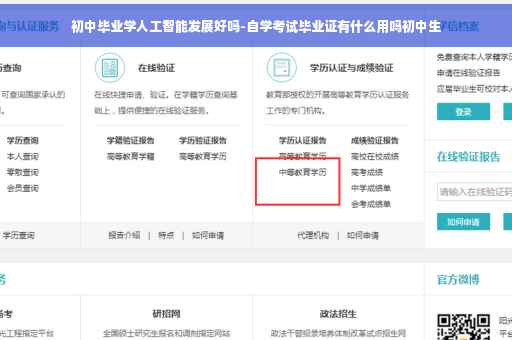 初中毕业学人工智能发展好吗-自学考试毕业证有什么用吗初中生