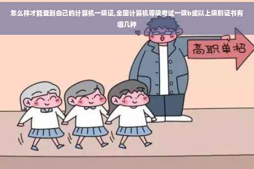 怎么样才能查到自己的计算机一级证,全国计算机等级考试一级b或以上级别证书有哪几种