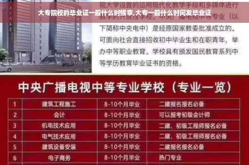 大专院校的毕业证一般什么时候拿,大专一般什么时间发毕业证