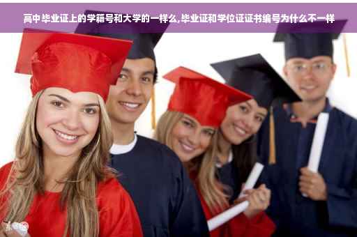 高中毕业证上的学籍号和大学的一样么,毕业证和学位证证书编号为什么不一样